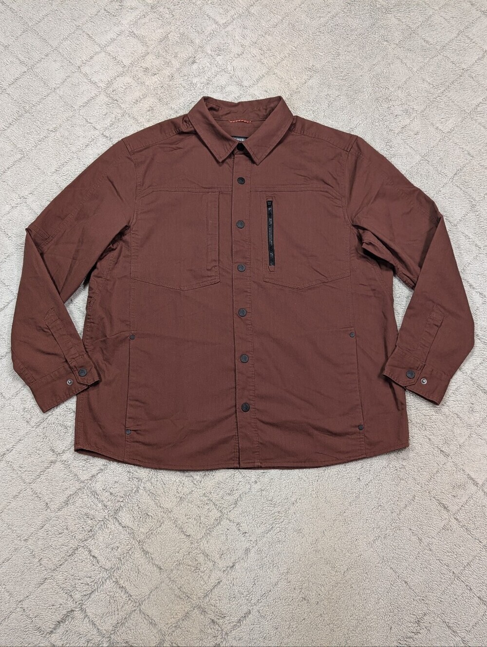 Alaskan Hardgear Jacket Mens XL Brown Stone Run Overshirt Rugged Outdoor Work